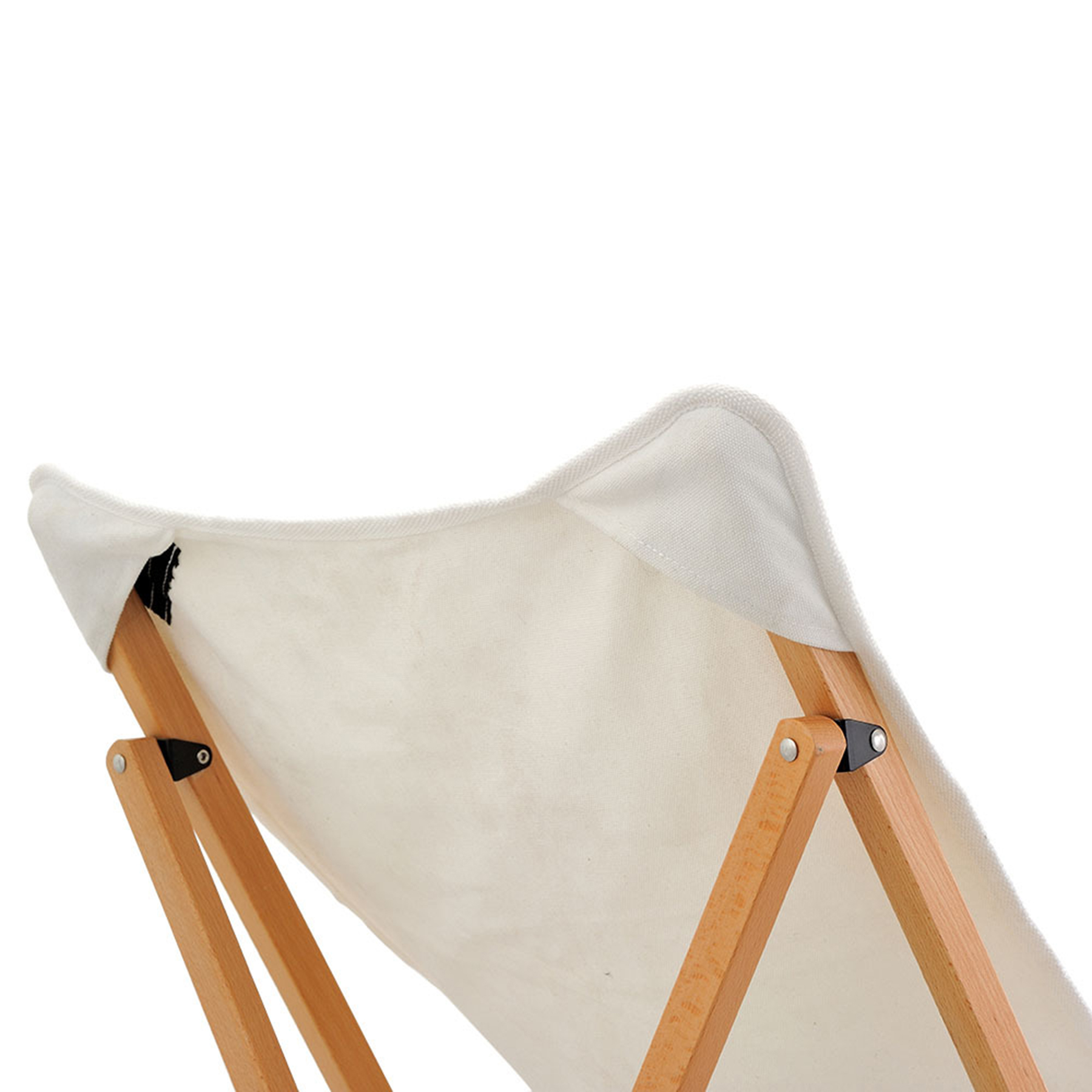 White Cotton Canvas Folding Camping Chairs 5