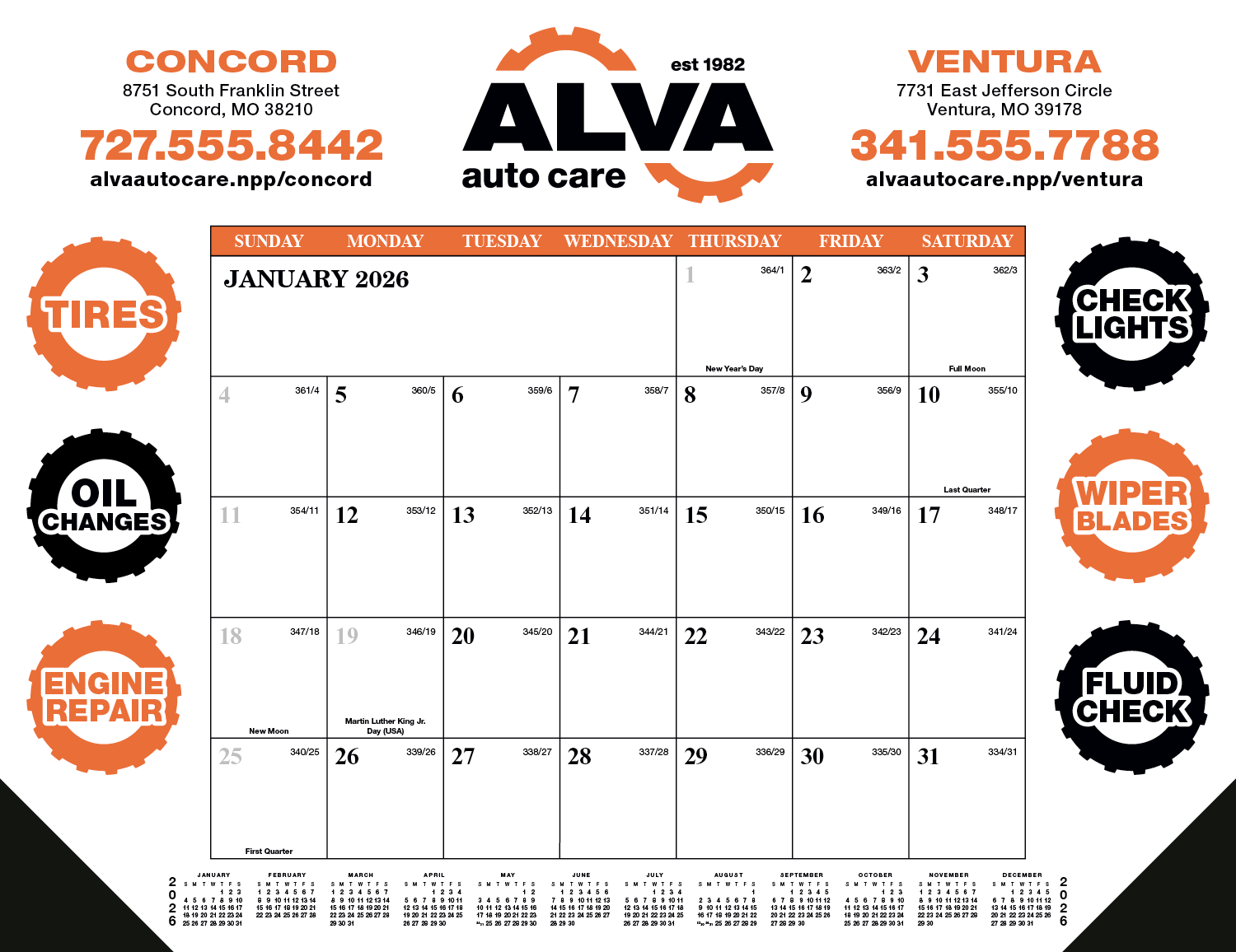 Skinner & Kennedy® Desk Pad Calendar 6