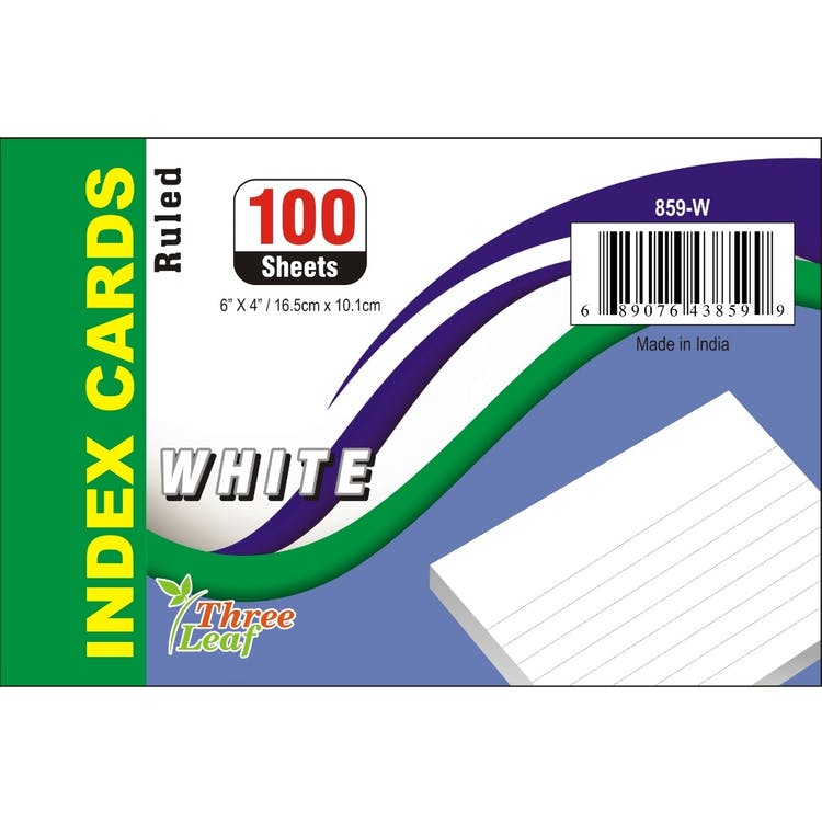 Index Cards - Ruled White 4" x 6" 100 Count 2