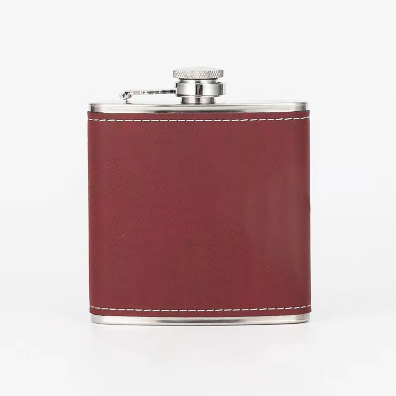 Stainless Steel Wrapped Hip Flask 4