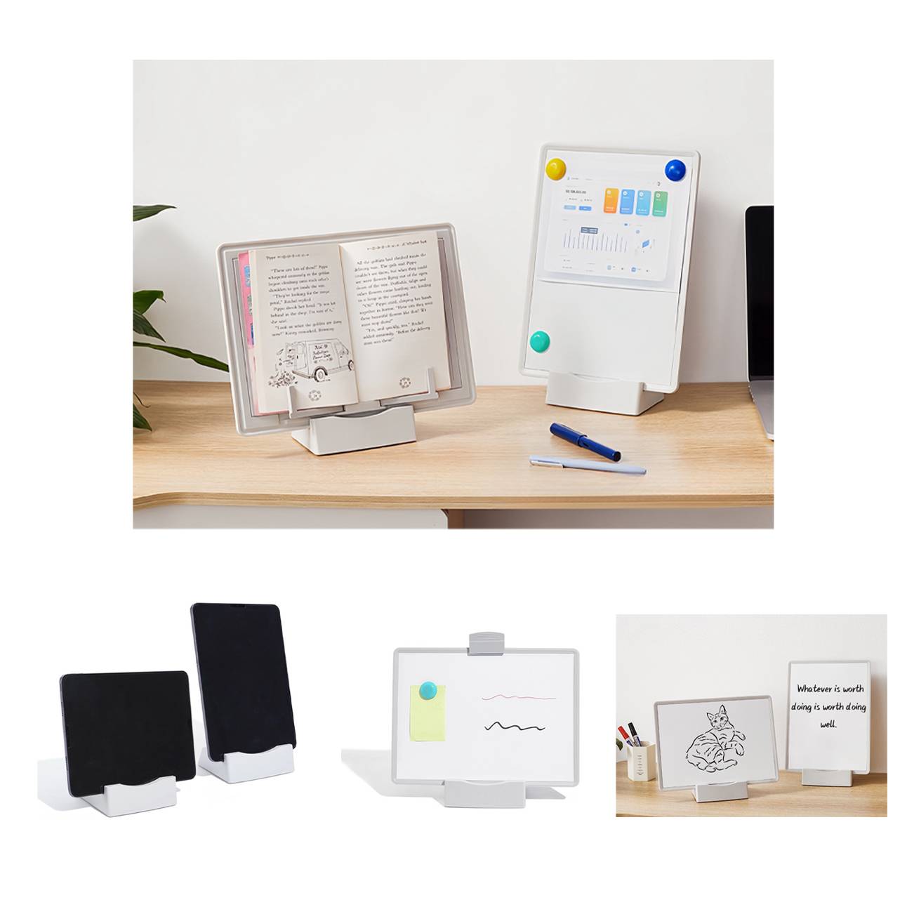 Multi-functional whiteboard reading stand 5