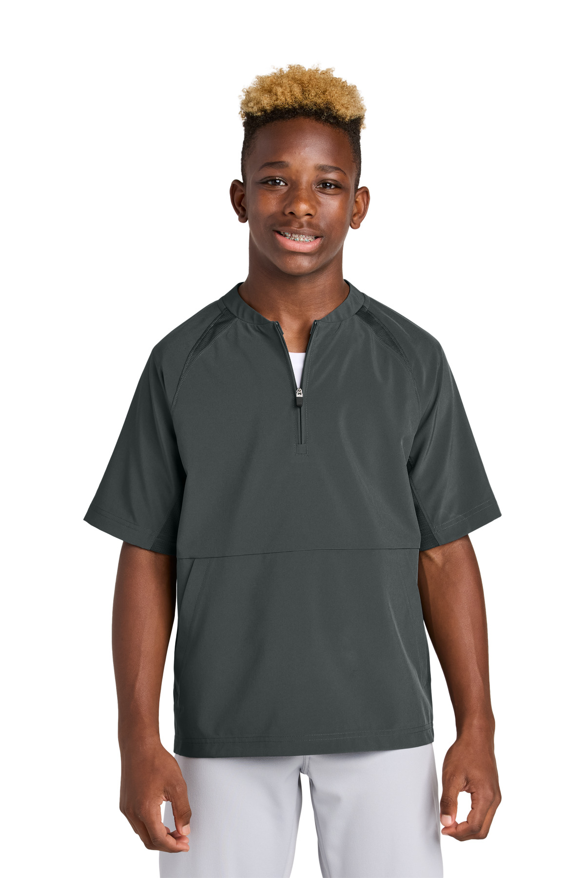 Sport-Tek Youth Repeat 1/2-Zip Short Sleeve Jacket YJST489 8