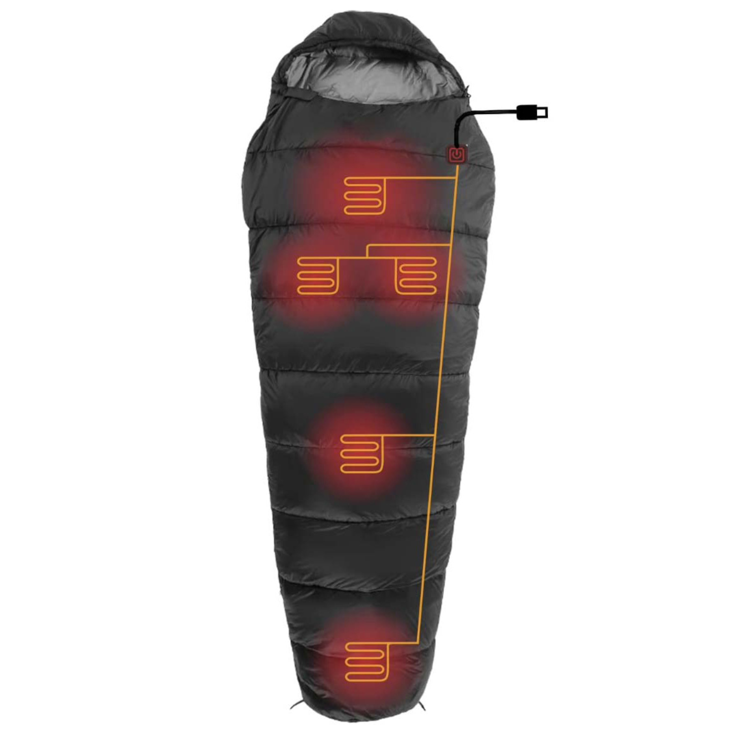 Camping Nylon Waterproof Heated Sleeping Bag 7