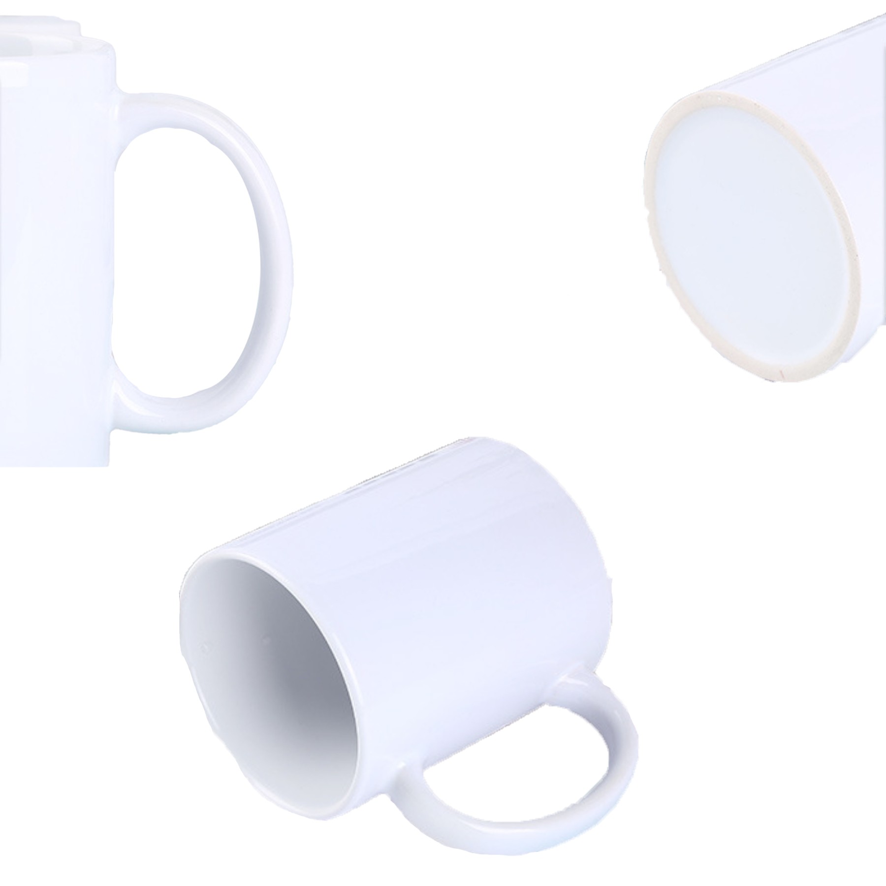 11 Oz Pure White Classic Mark Ceramic Mug 3