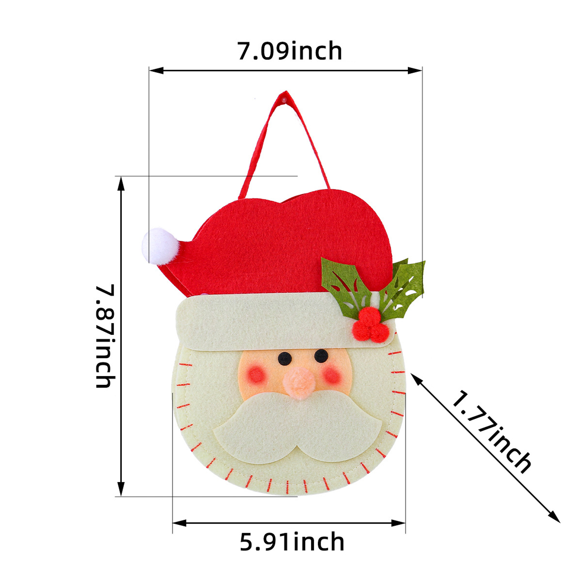 Christmas Felt Gift Tote Bag, custom tote bag with logo imprint 3