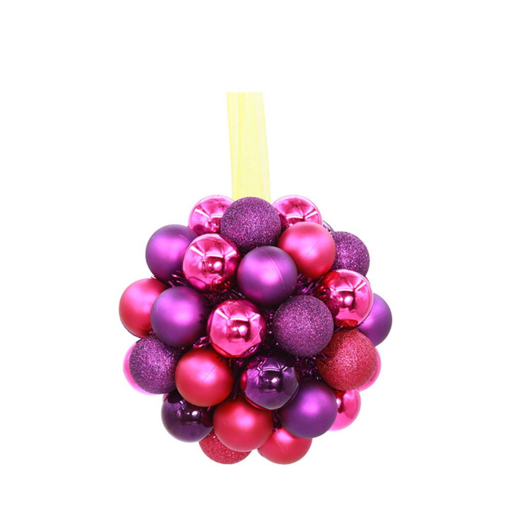 Christmas Tree 18pcs 4cm Colorful Silk Ball Bunch 3