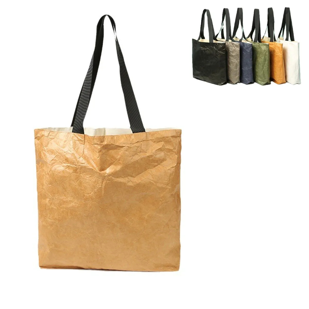 Custom Eco Friendly Washable Paper Totes 1