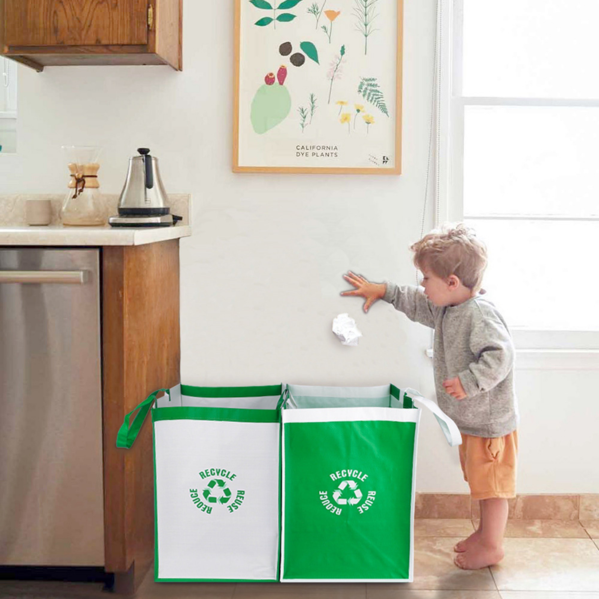 Dual-Compartment Recycling Trash Bags 1
