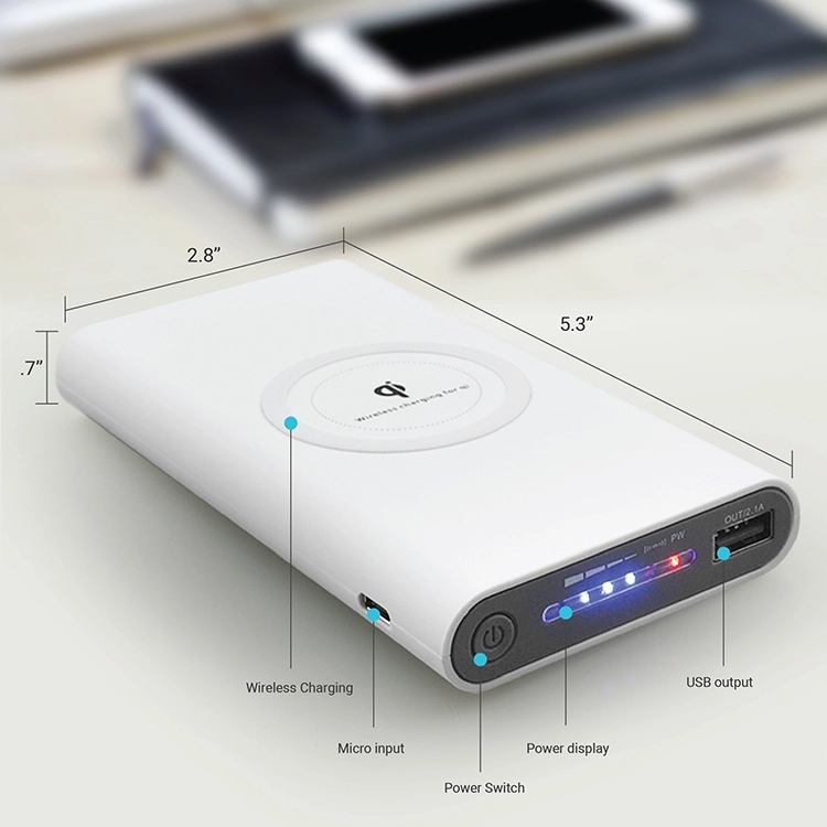 Purdue - 8000 mAh PORTABLE WIRELESS Qi POWERBANK 2