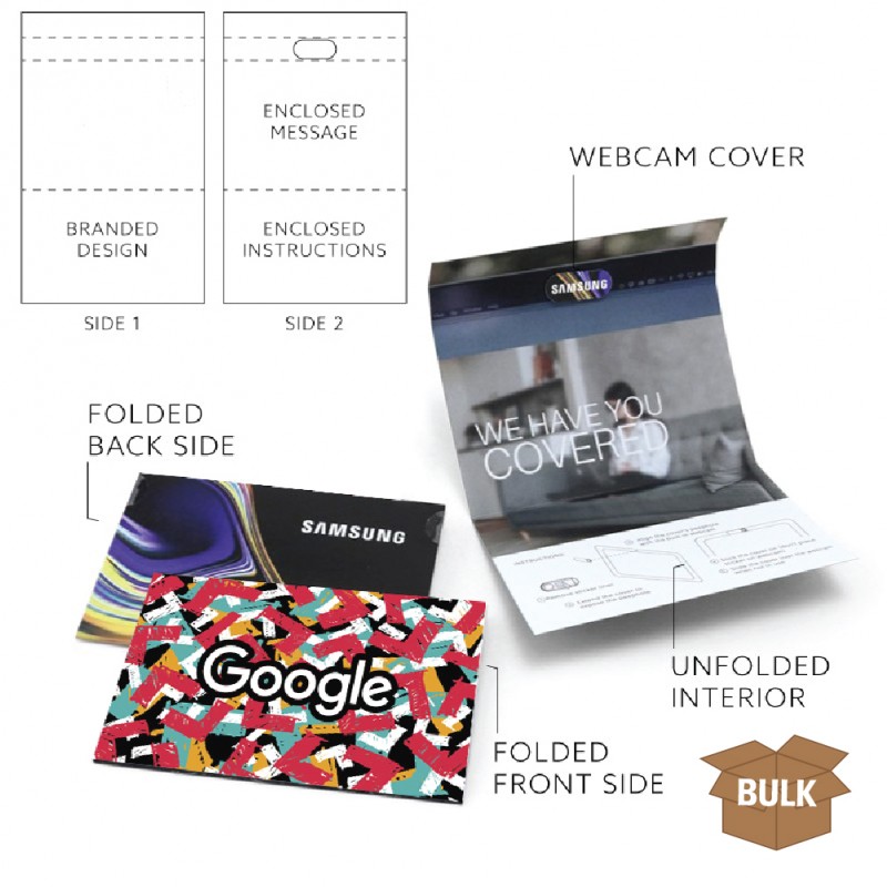Custom Branded Greeting Card BULK with Webcam Cover