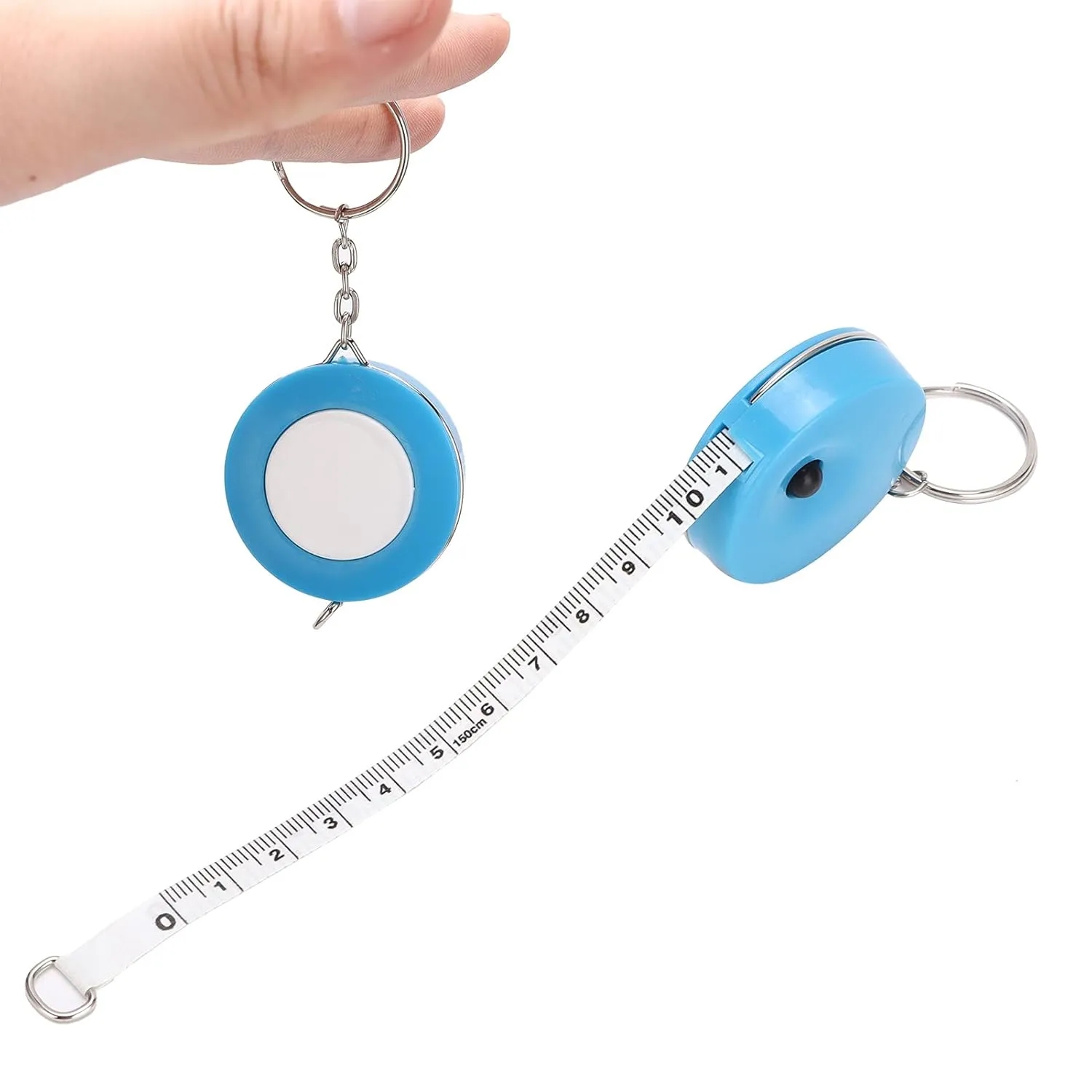 Dual-Side Retractable Tape Measure with Keyring 9