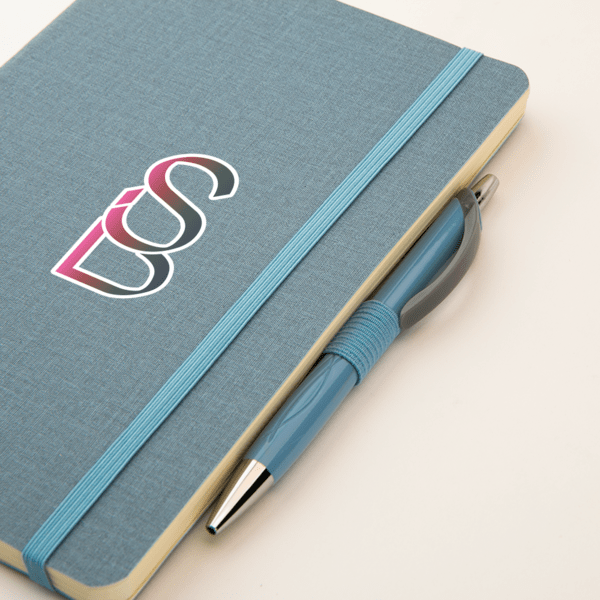 Crosshatch PU Notebook With Pen 16