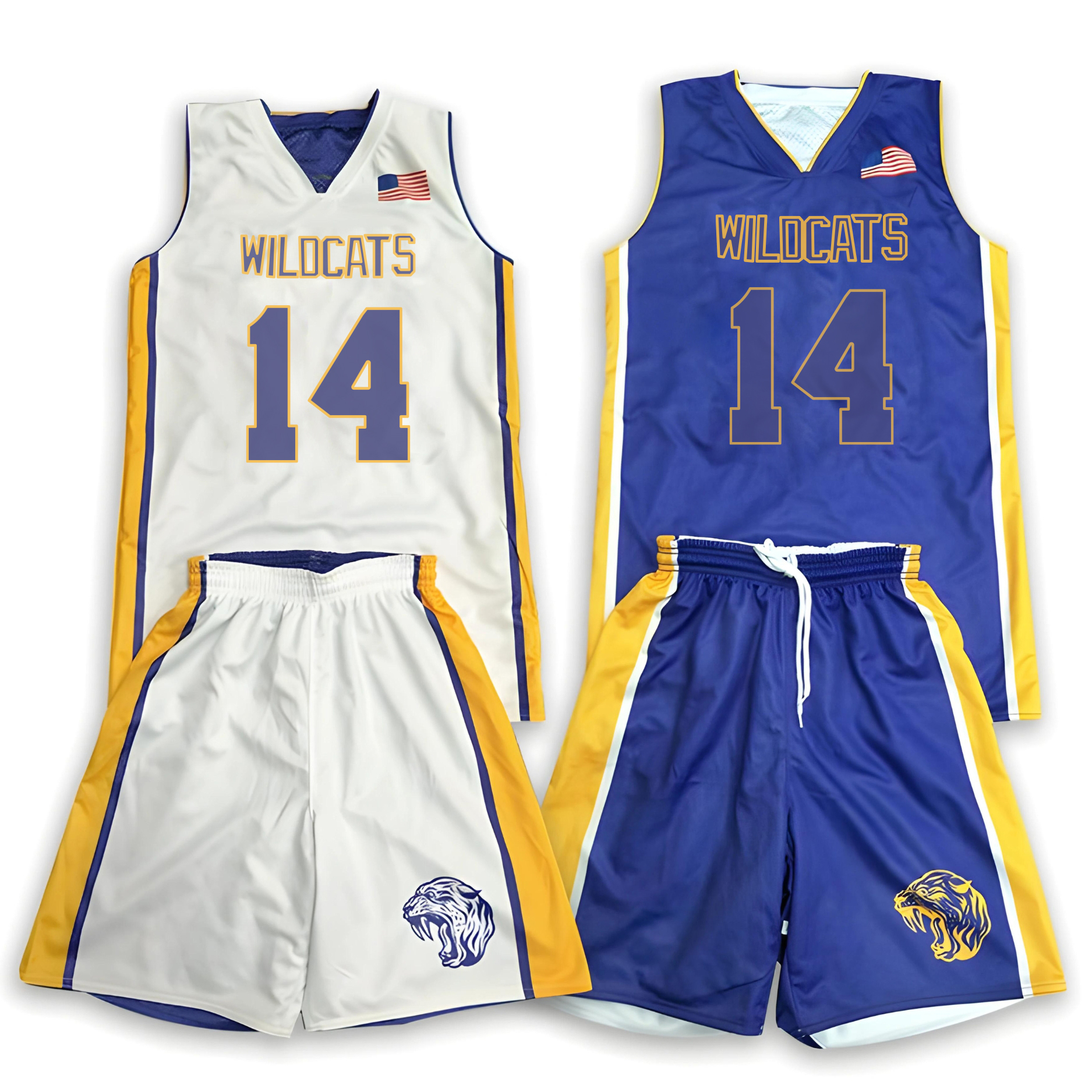 Reversible Personalized Basketball Uniform - Jersey and Shorts Set 17