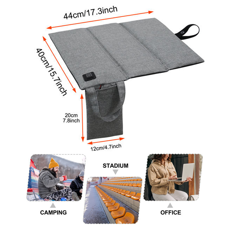 Portable Outdoor Lightweight Folding Heating Stadium Seat Cushion 7