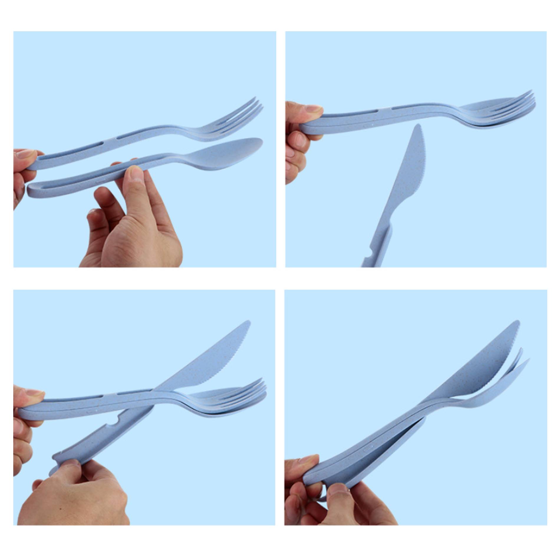 Portable Wheat Straw Utensil Set 2