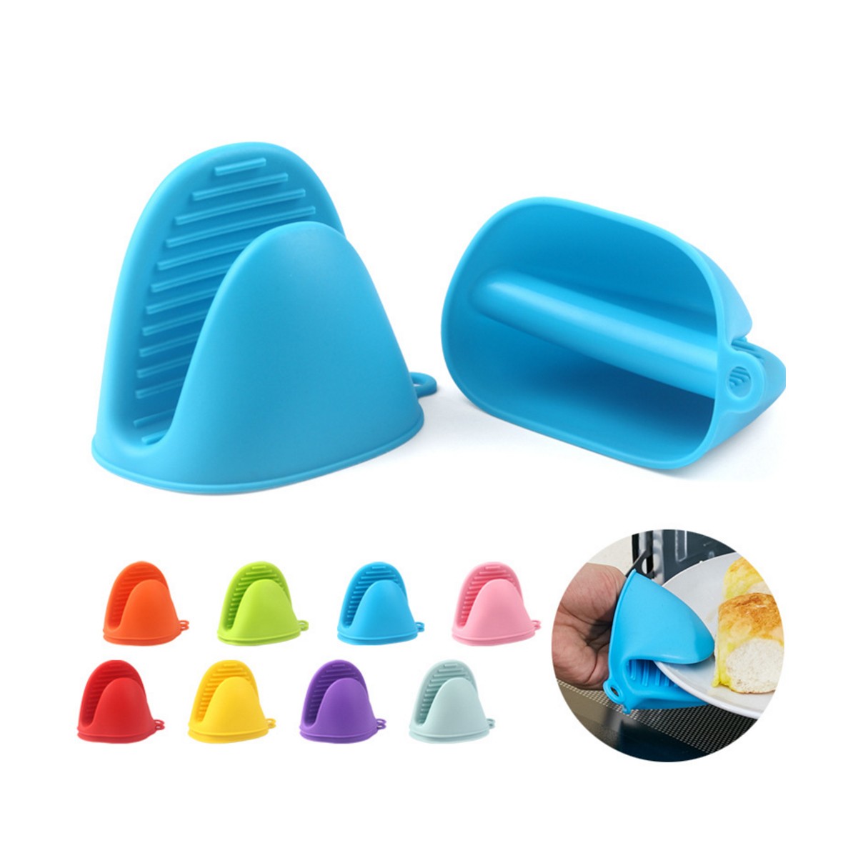 Silicone Anti Heat Glove Cooking Pinch Mitts 3