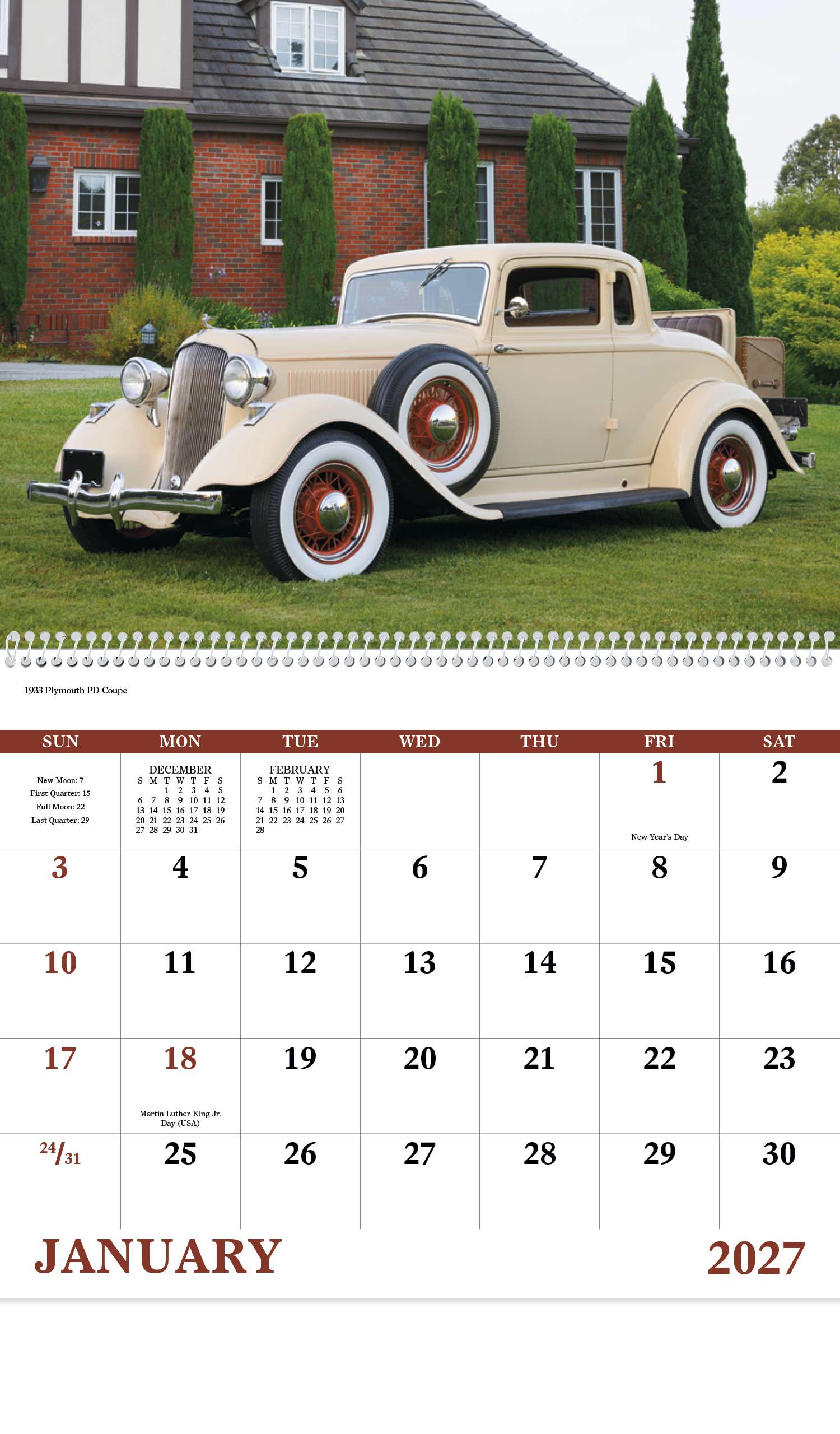 Good Value™ Antique Autos - Spiral Calendar 24