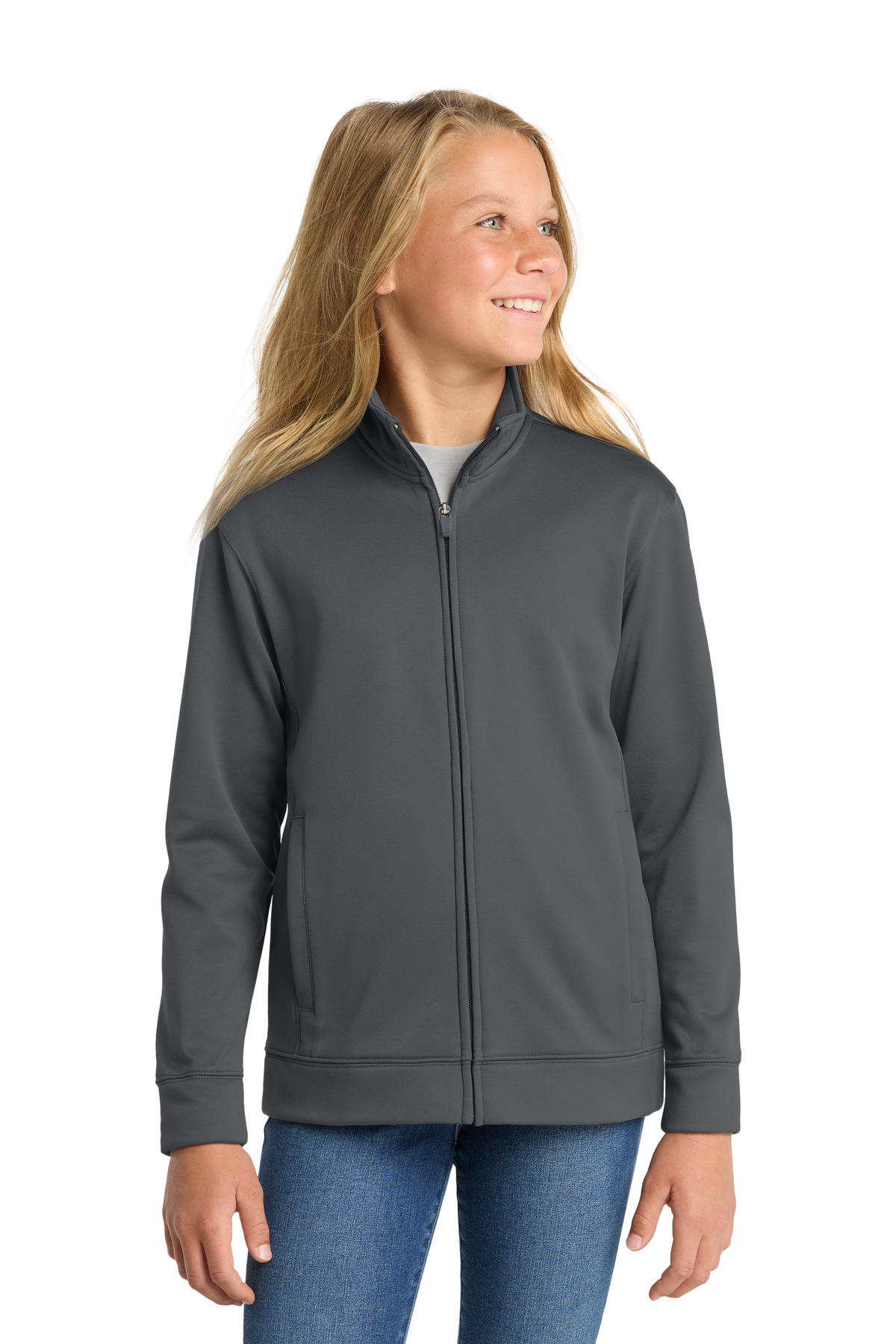 Sport-Tek Youth Sport-Wick Fleece Full-Zip Jacket. YST241 4