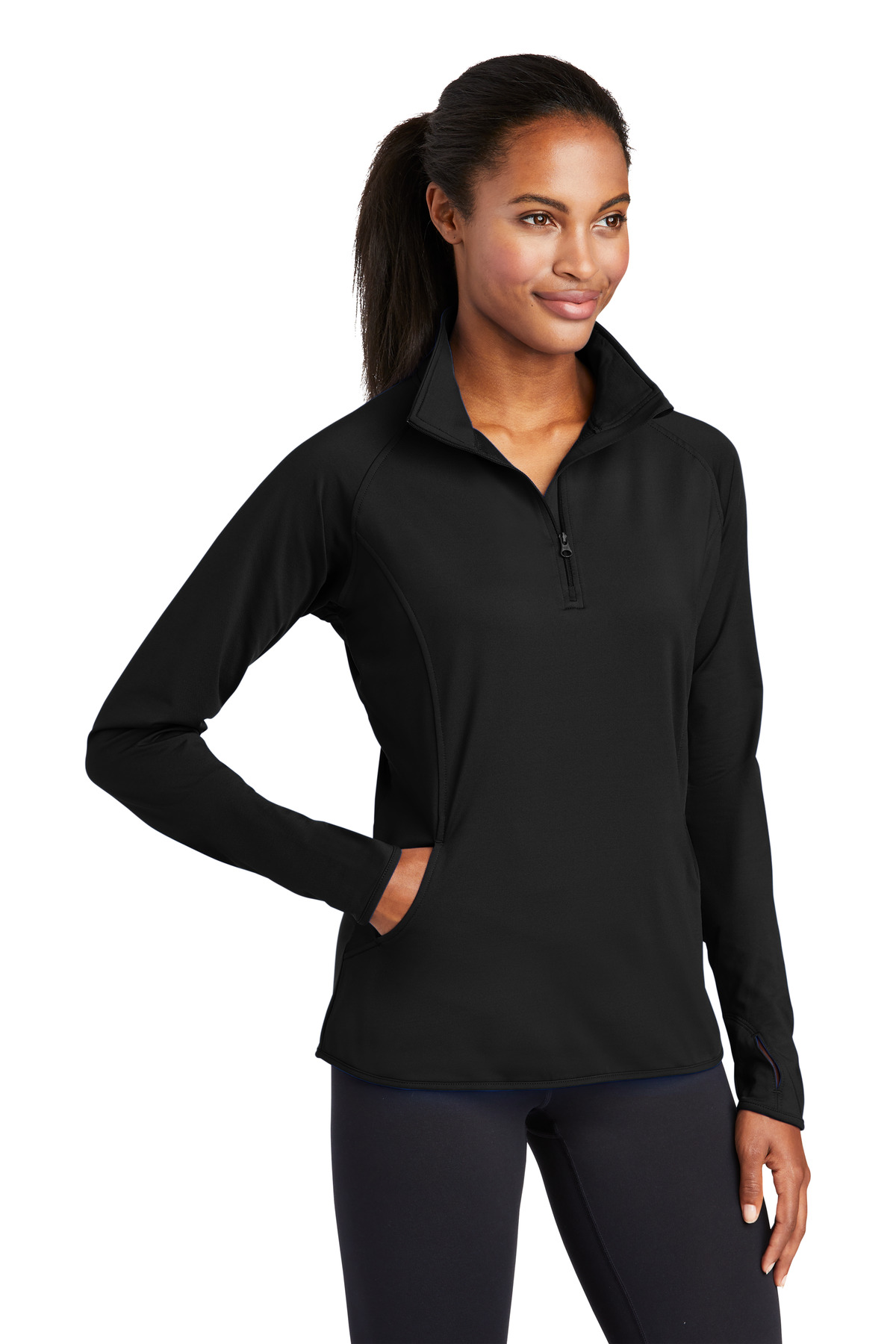 Sport-Tek® Women's Sport-Wick Stretch 1/4-Zip Pullover 10