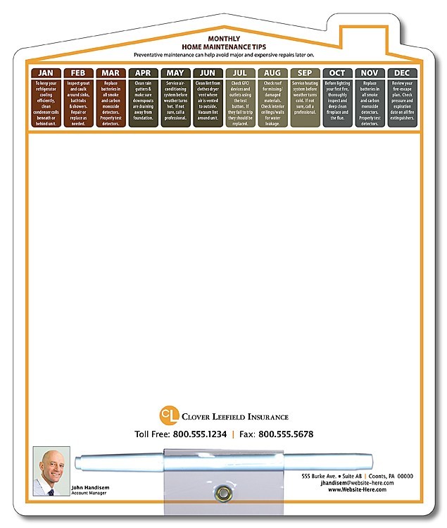 Memo Board - 8.5x10.125 Laminated Shaped (Home/House) - 14 pt. 2