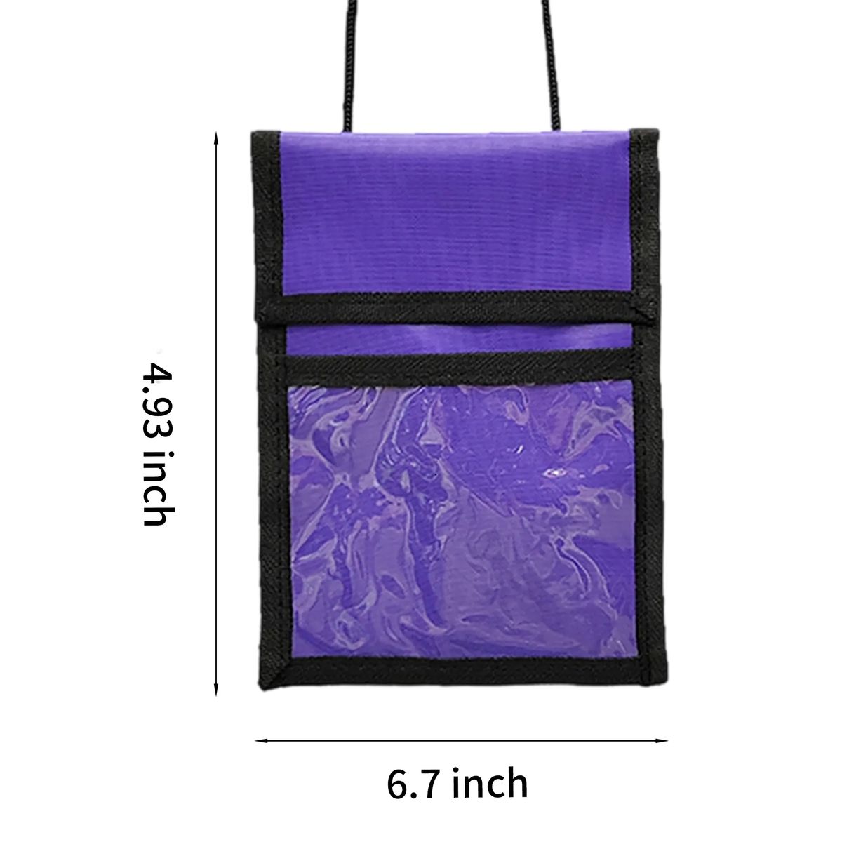 Zippered Neck Wallet with Clear Display Pocket 4