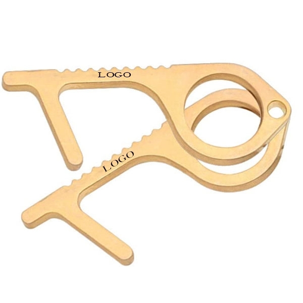 Portable Hygiene Hand Antimicrobial Brass EDC Door Opener 4