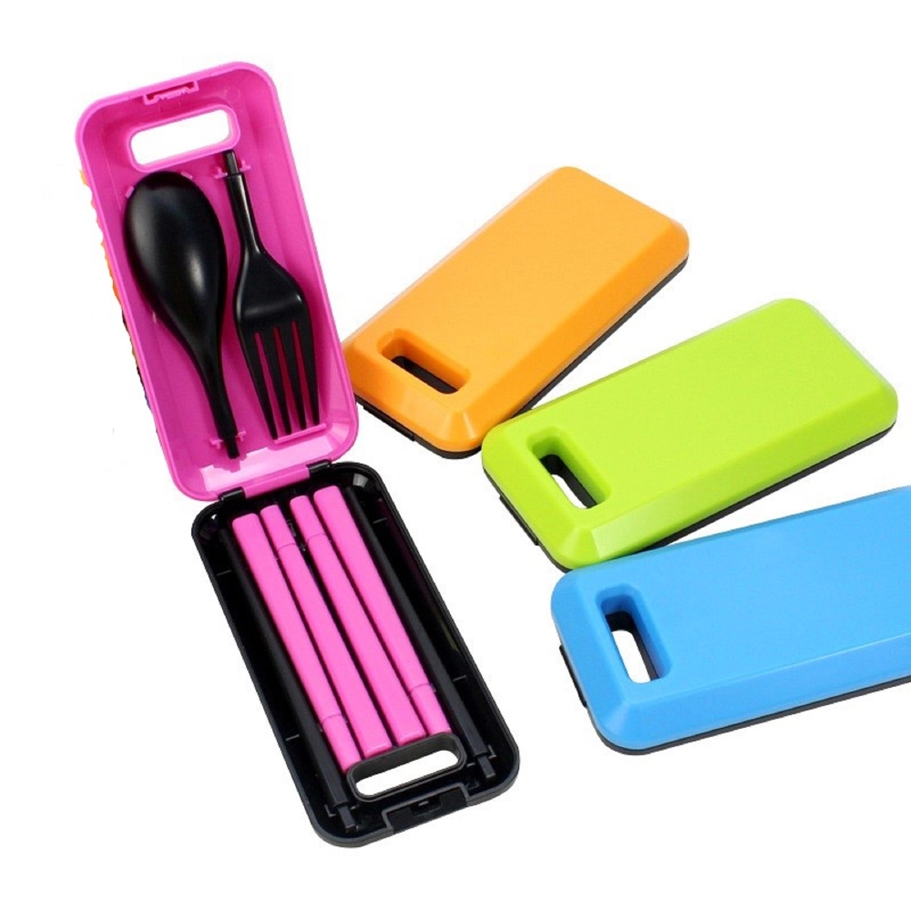 3 in 1 Collapsible Chopsticks Spoon Fork Set 6