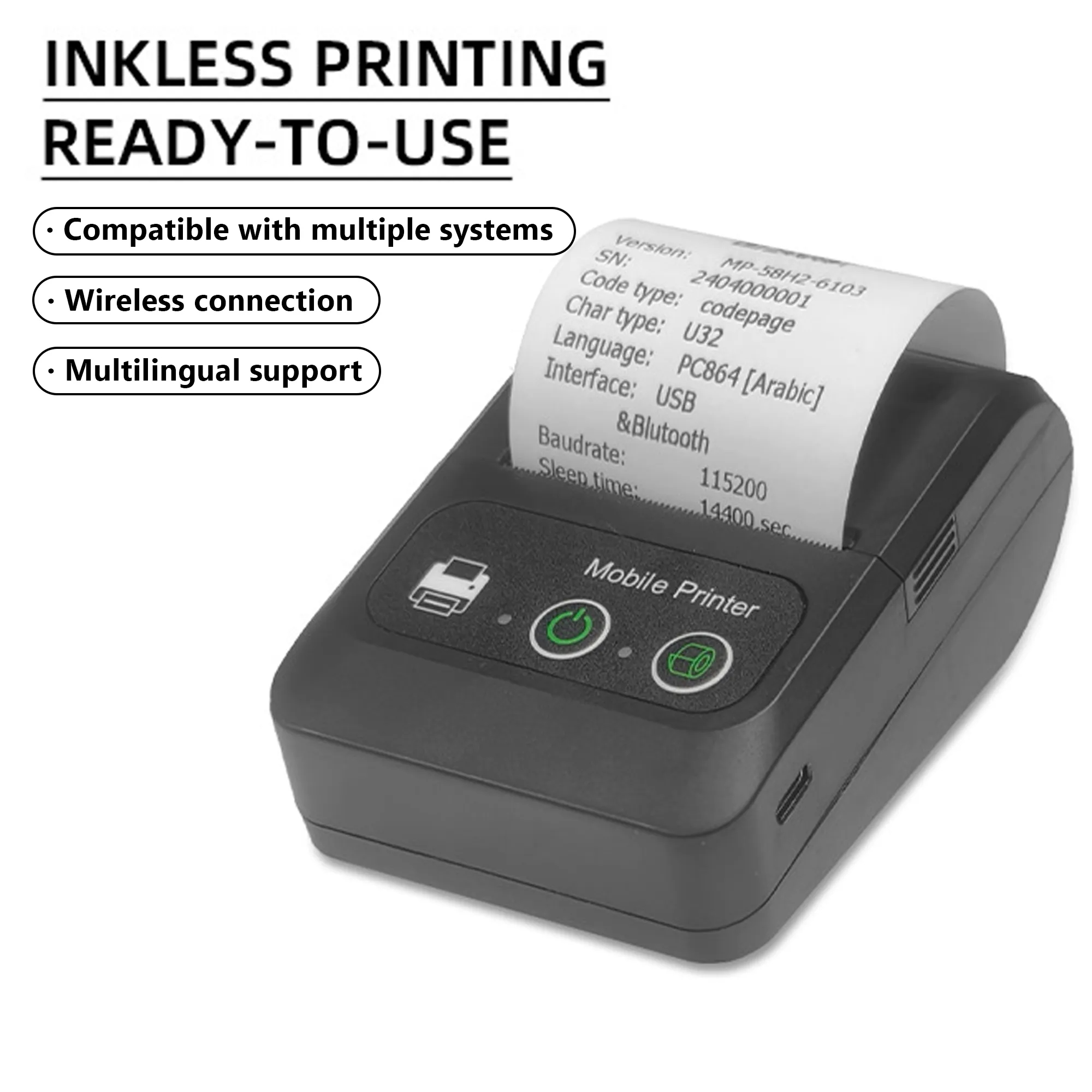 Thermal Receipt Printer With Wireless 2