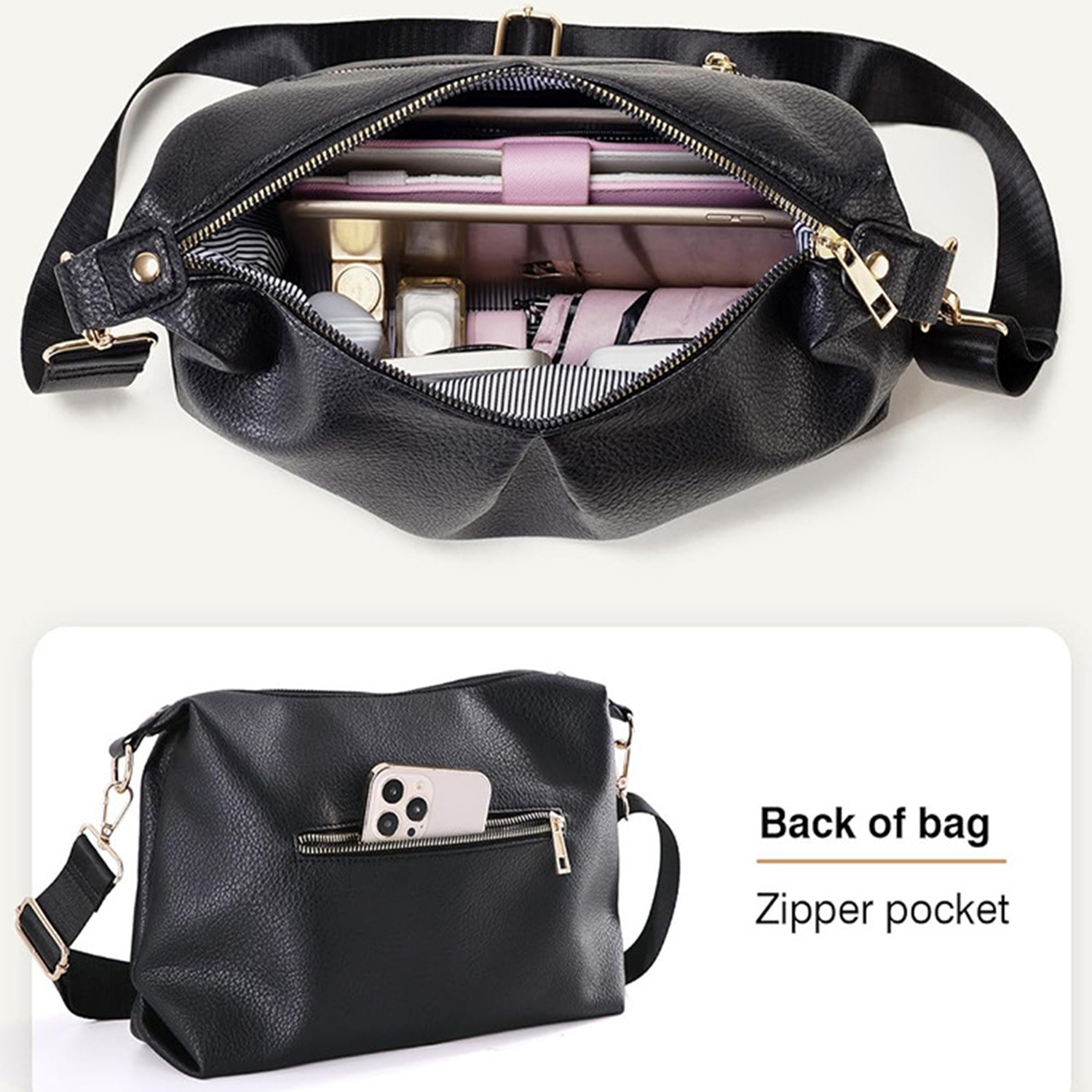 Trendy PU Leather Large Shoulder CrossBody Bag 5