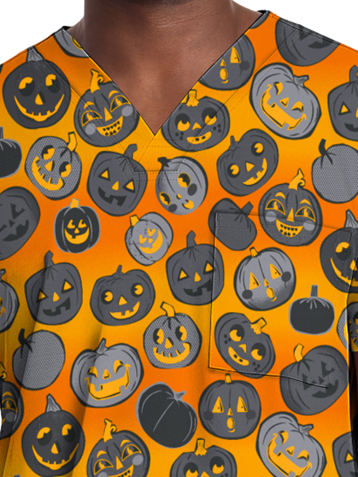 Cherokee - Genuine - Unisex V-Neck Print Top 6