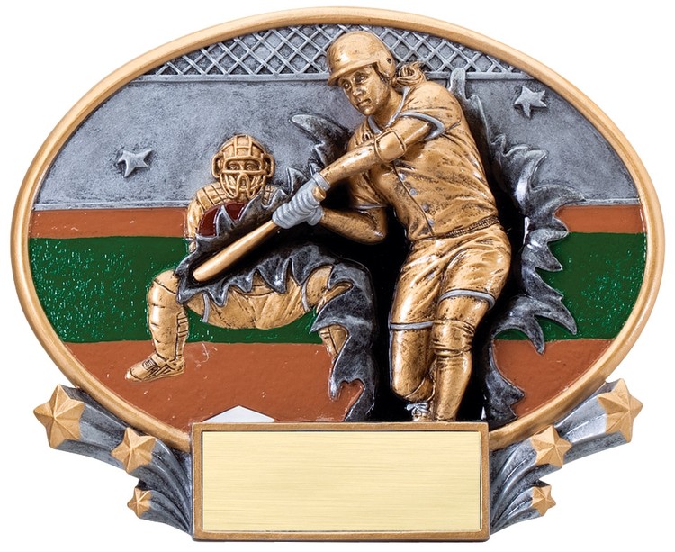 Softball Female Xplosion Oval Resin Award 2