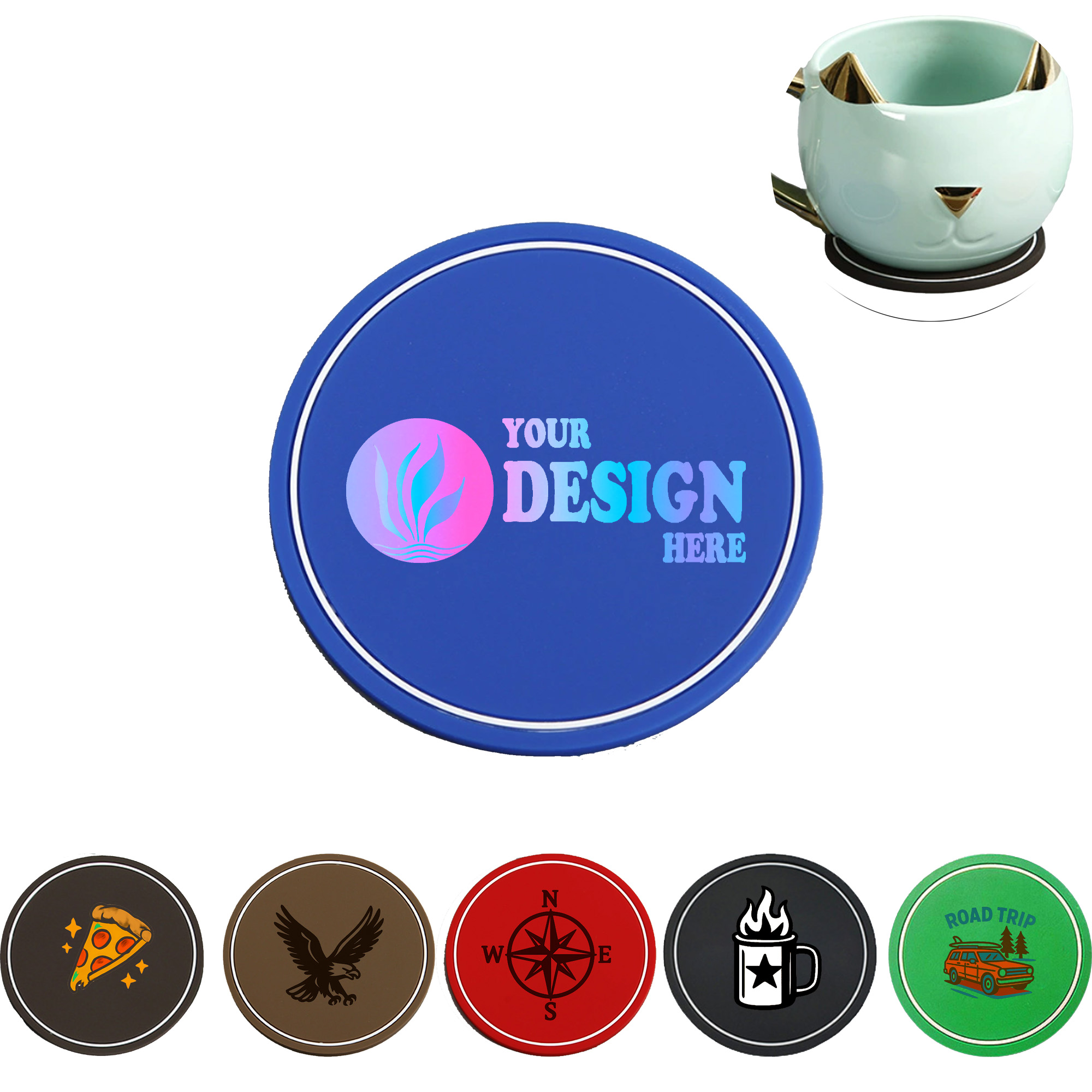 PVC Round Cup Coaster 3