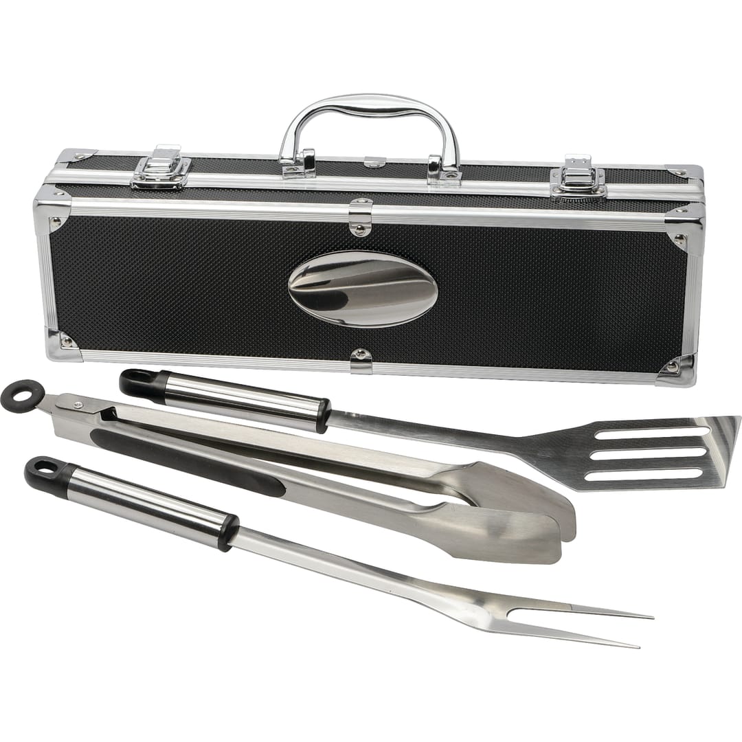 3 Piece BBQ set in Aluminum Case 6