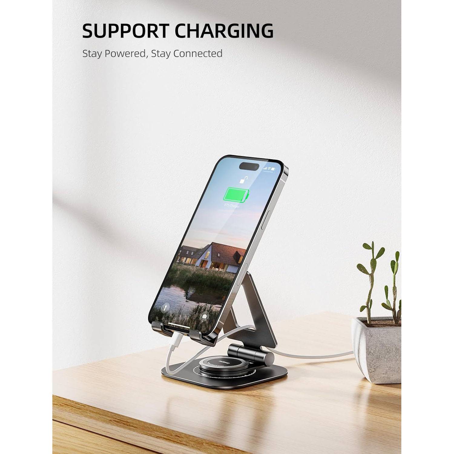 Folding Rotating Aluminum Alloy Phone Stand 7