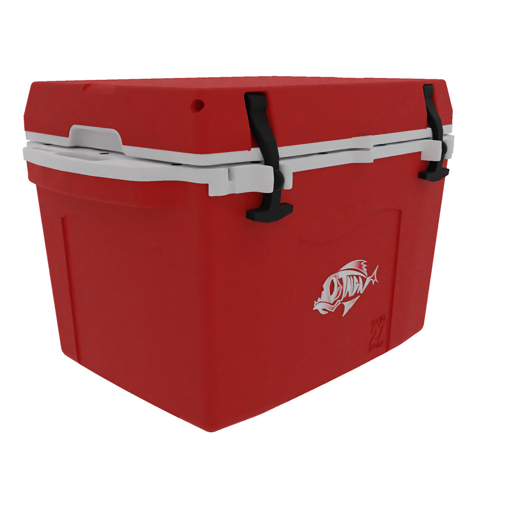 Taiga 27 Quart Cooler: Custom molded Logo, Custom PMS Color 20