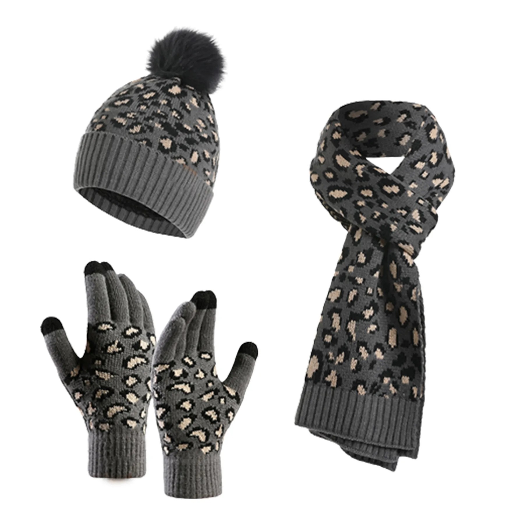 Acrylic Leopard Knit Set 6