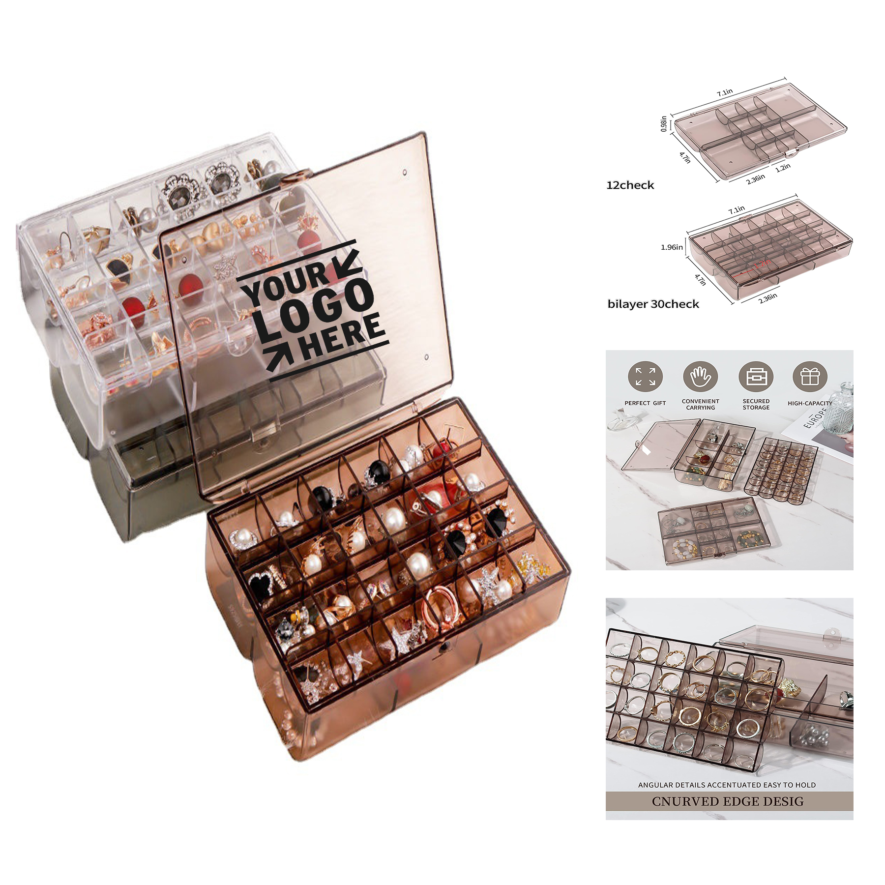  Minimalist Style Travel Jewelry Organizer Tray