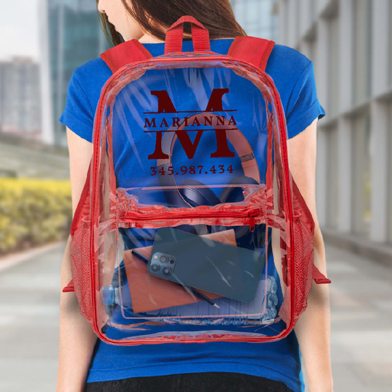 Pocket Clear Plastic Backpacks 6