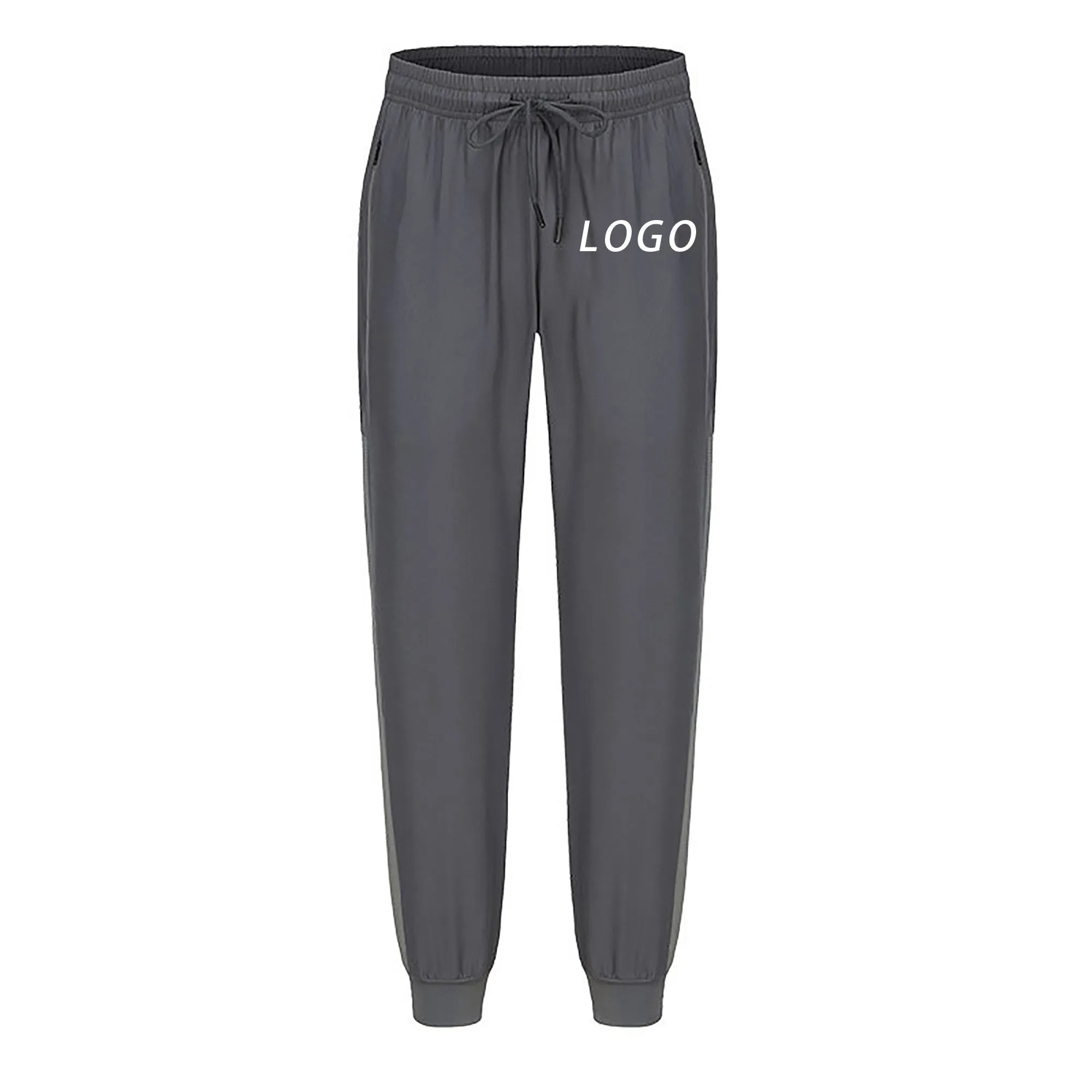 Adjustable Hood Sweat Pants With Logo For Sport, Gym 2