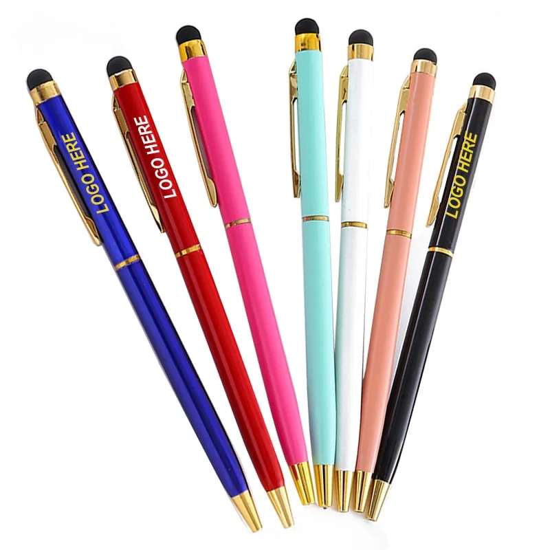 Gold Trim Metallic Twister Stylus Pen 6