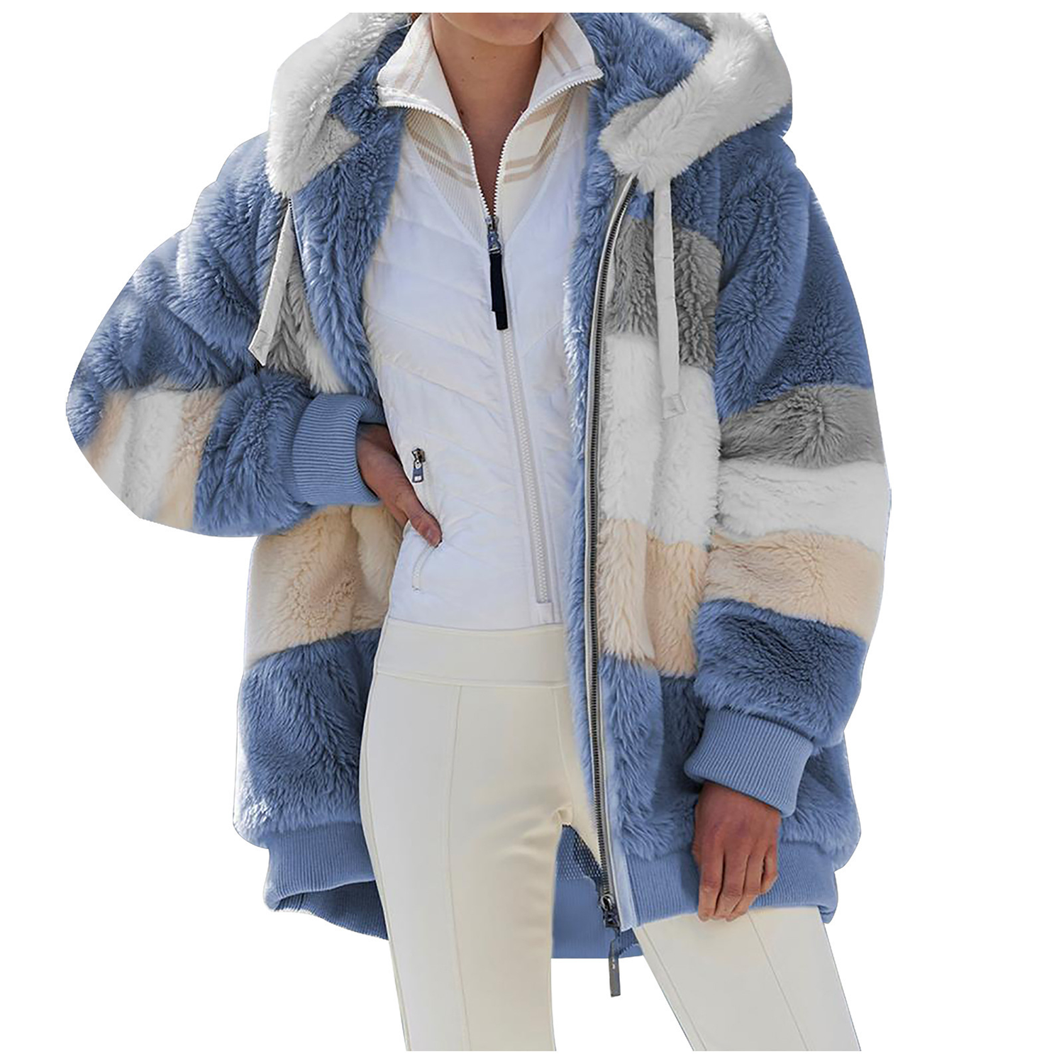 Womens Casual Fleece Warm Winter Coats 5