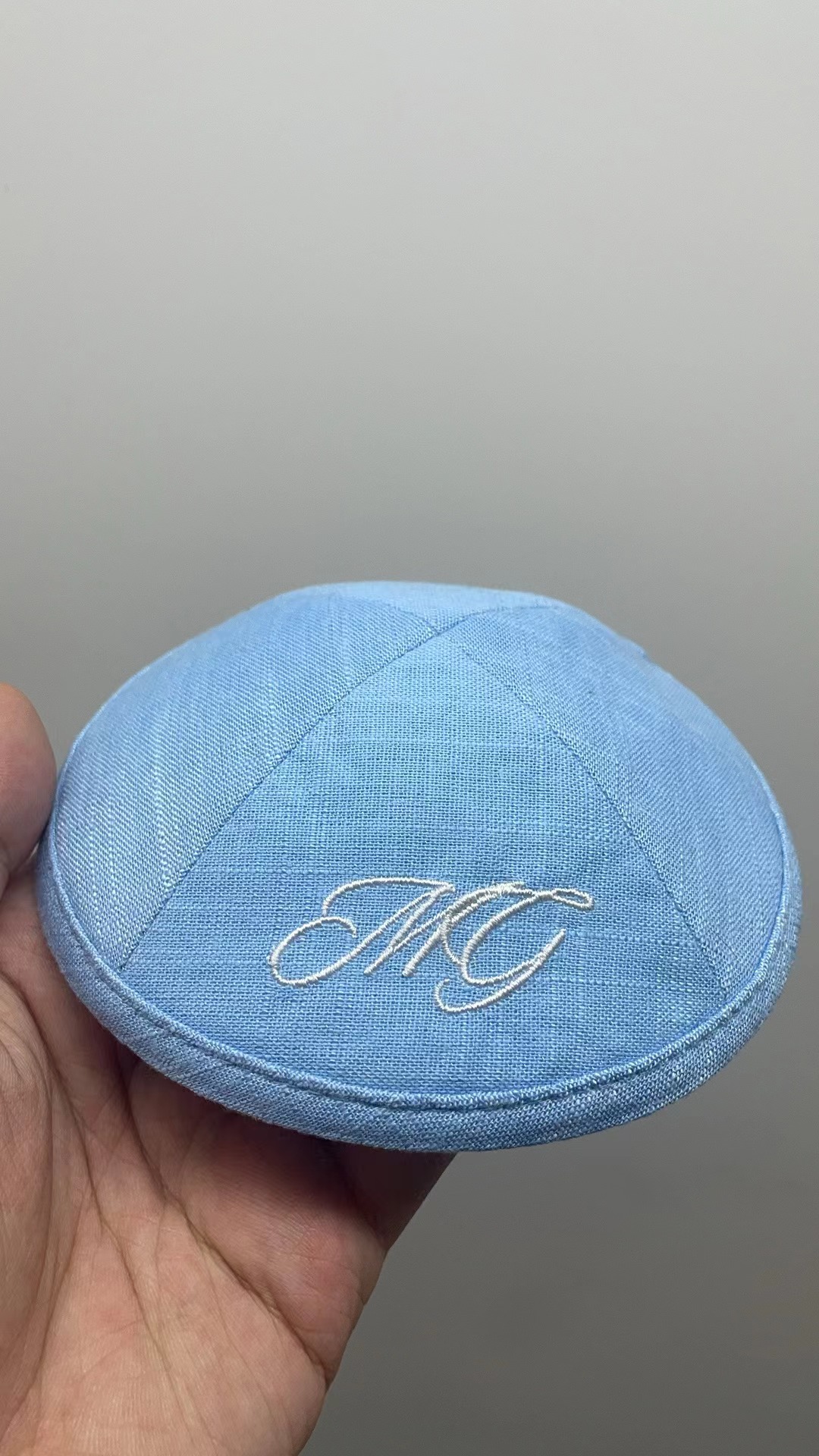 100% Linen Yarmulke 1
