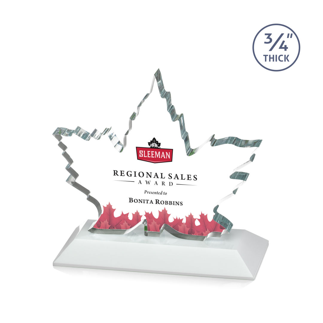 Maple Leaf VividPrint™ Award - White 8