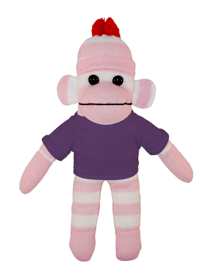 Pink Sock Monkey with Tee 15