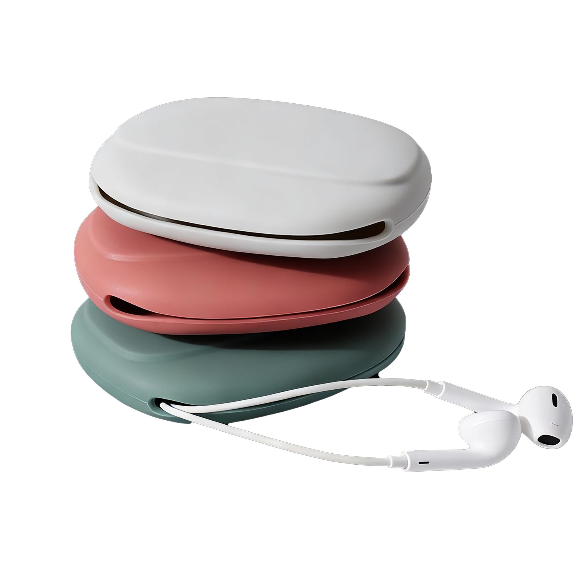 Portable Silicone Earphone Case Data Cable Storage Box 2