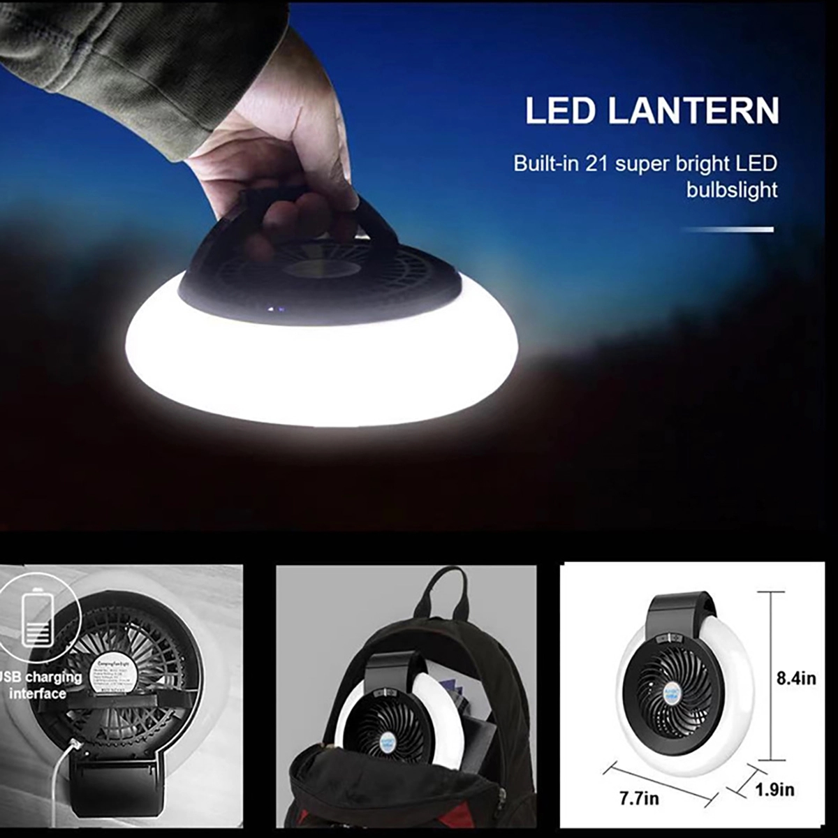 Camping Fan With Night Light 3