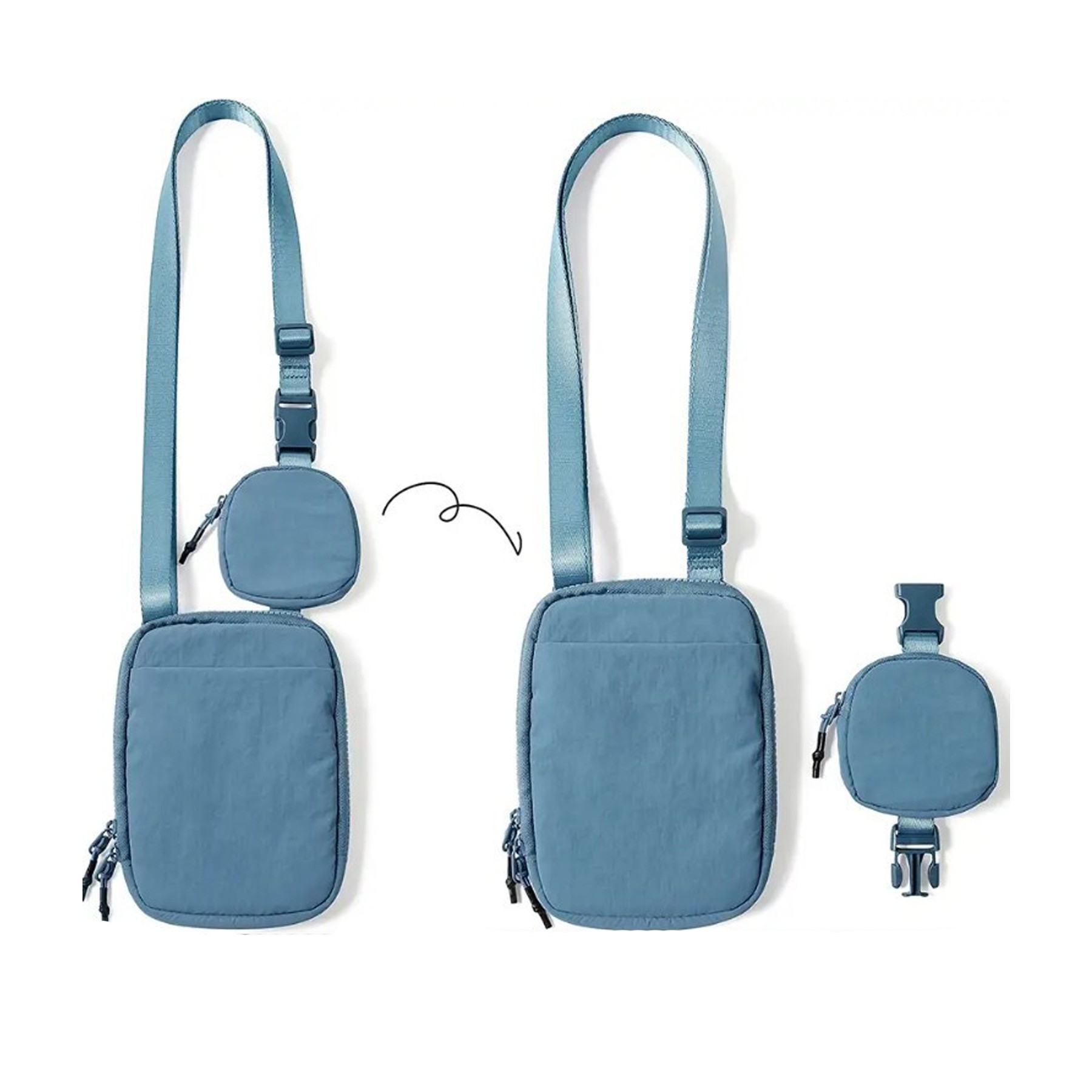 Unisex Detachable Crossbody Bag 2