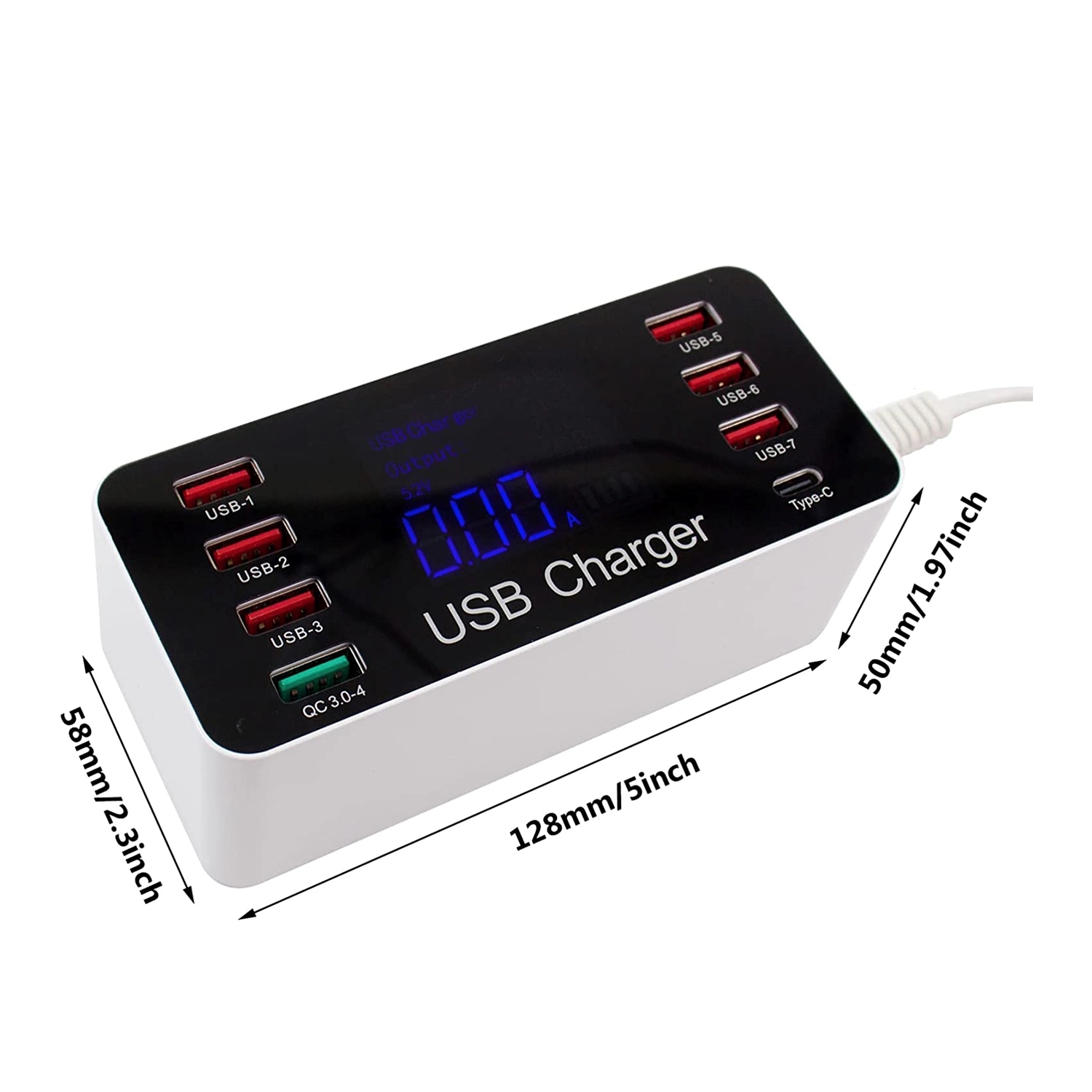 Multi Usb 8-Port Smart Fast Desktop Hub 2