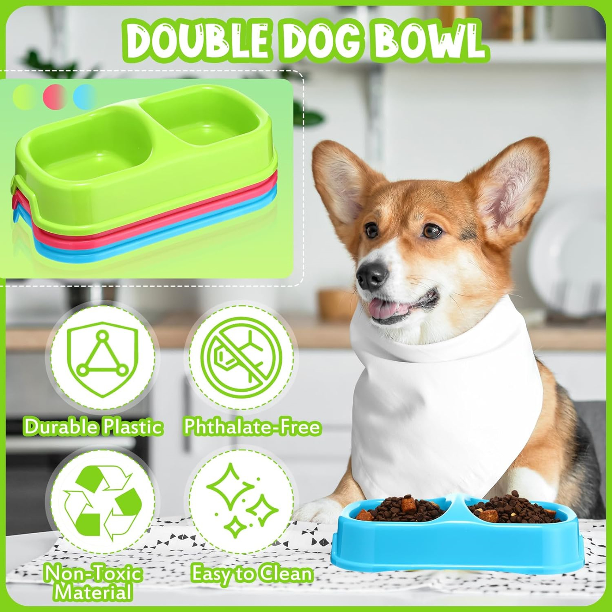 Small Plastic Water And Food Feeder Bowls 2
