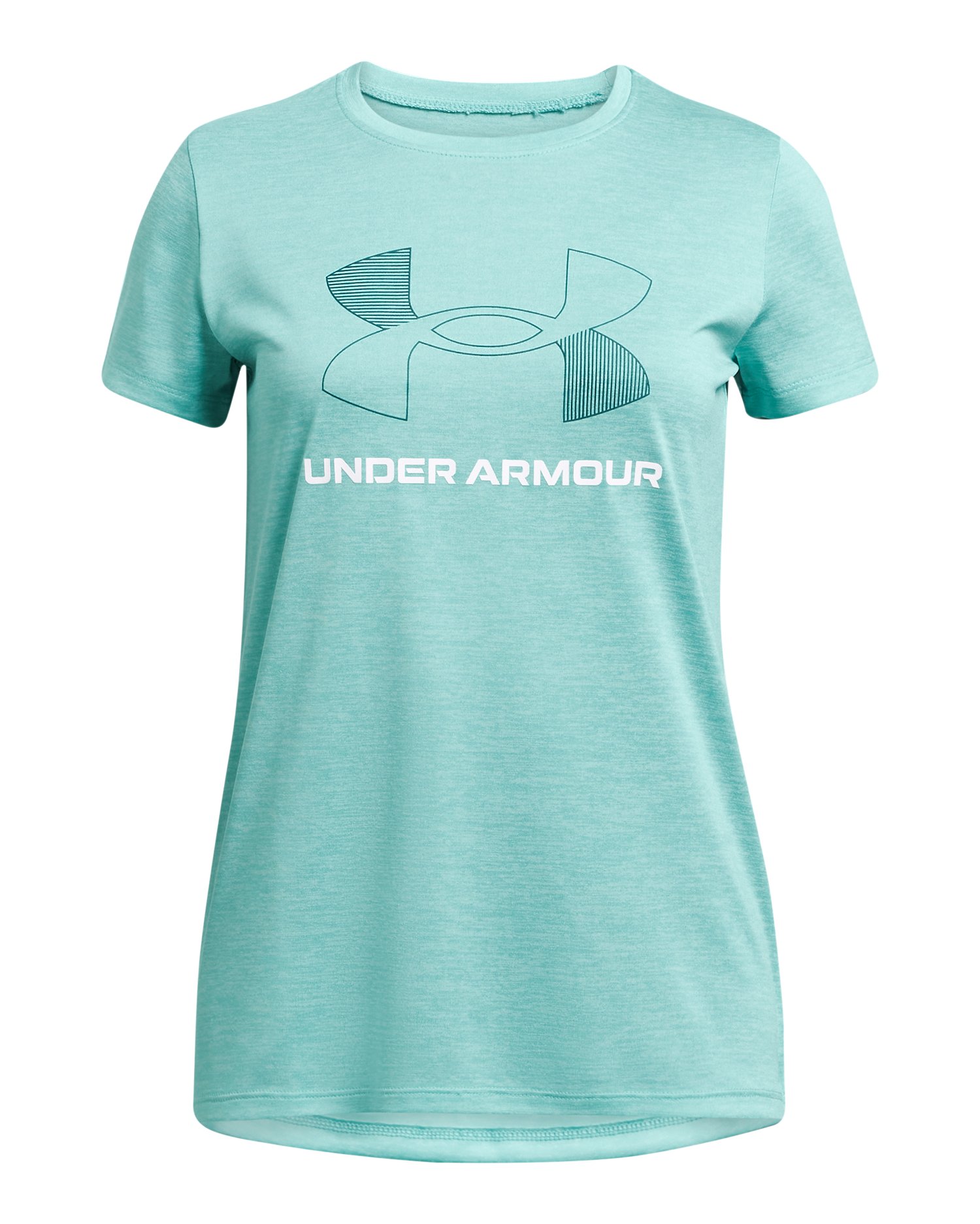UA Tech Twist Big Logo Girls' Short Sleeve 6